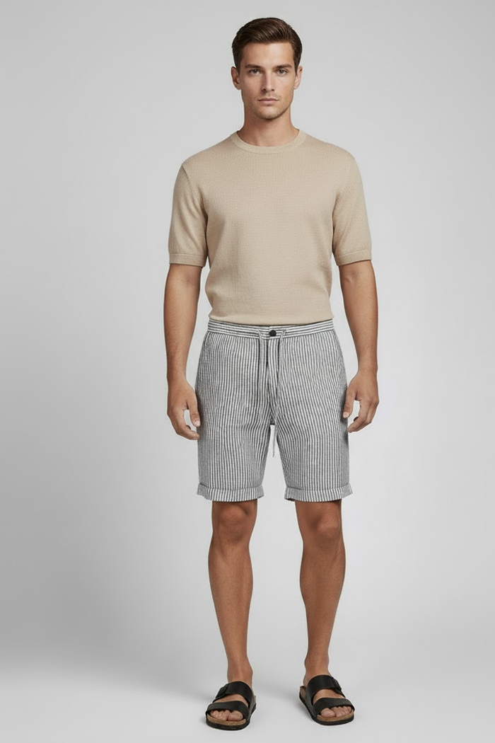 Men's Striped Linen Menswear Piece | Relvorn