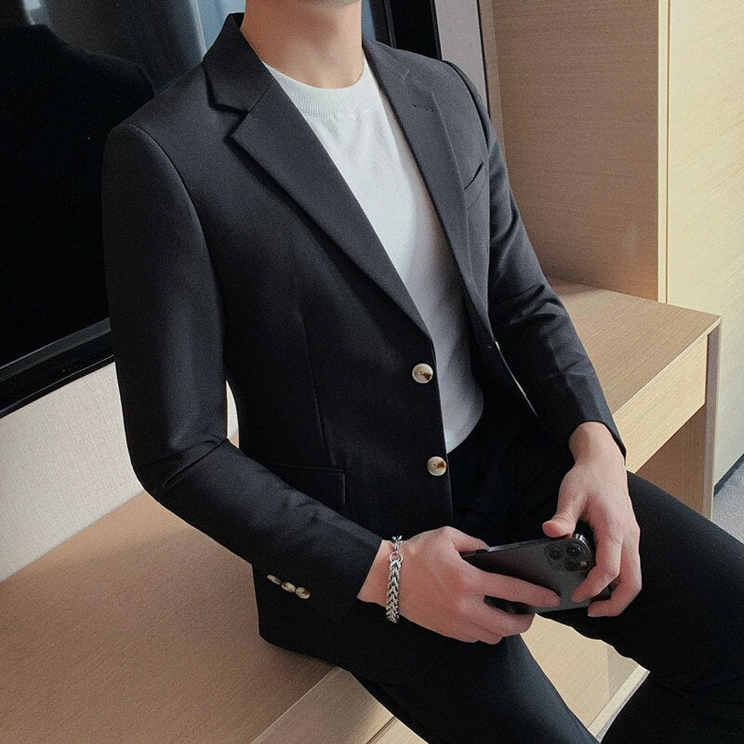 Men's Slim Fit Blazer Smart Casual Lining Silk | Relvorn