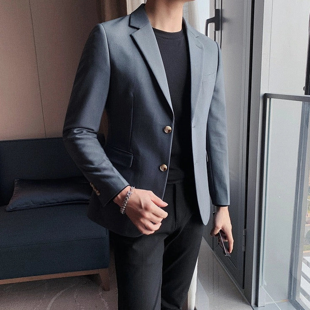 Men's Slim Fit Blazer Smart Casual Lining Silk | Relvorn
