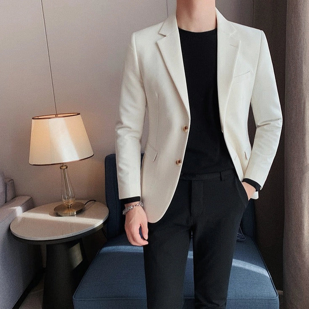 Men's Slim Fit Blazer Smart Casual Lining Silk | Relvorn