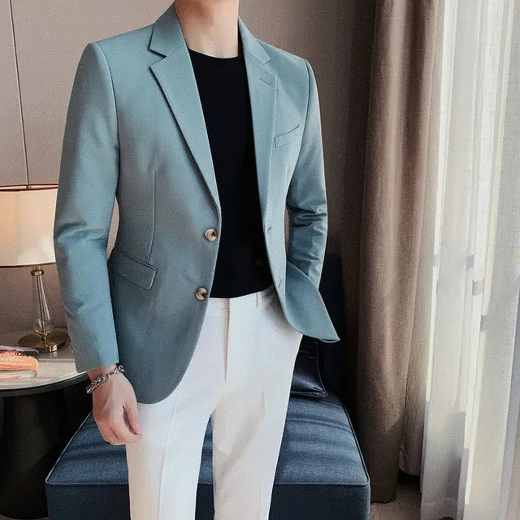 Men's Slim Fit Blazer Smart Casual Lining Silk | Relvorn