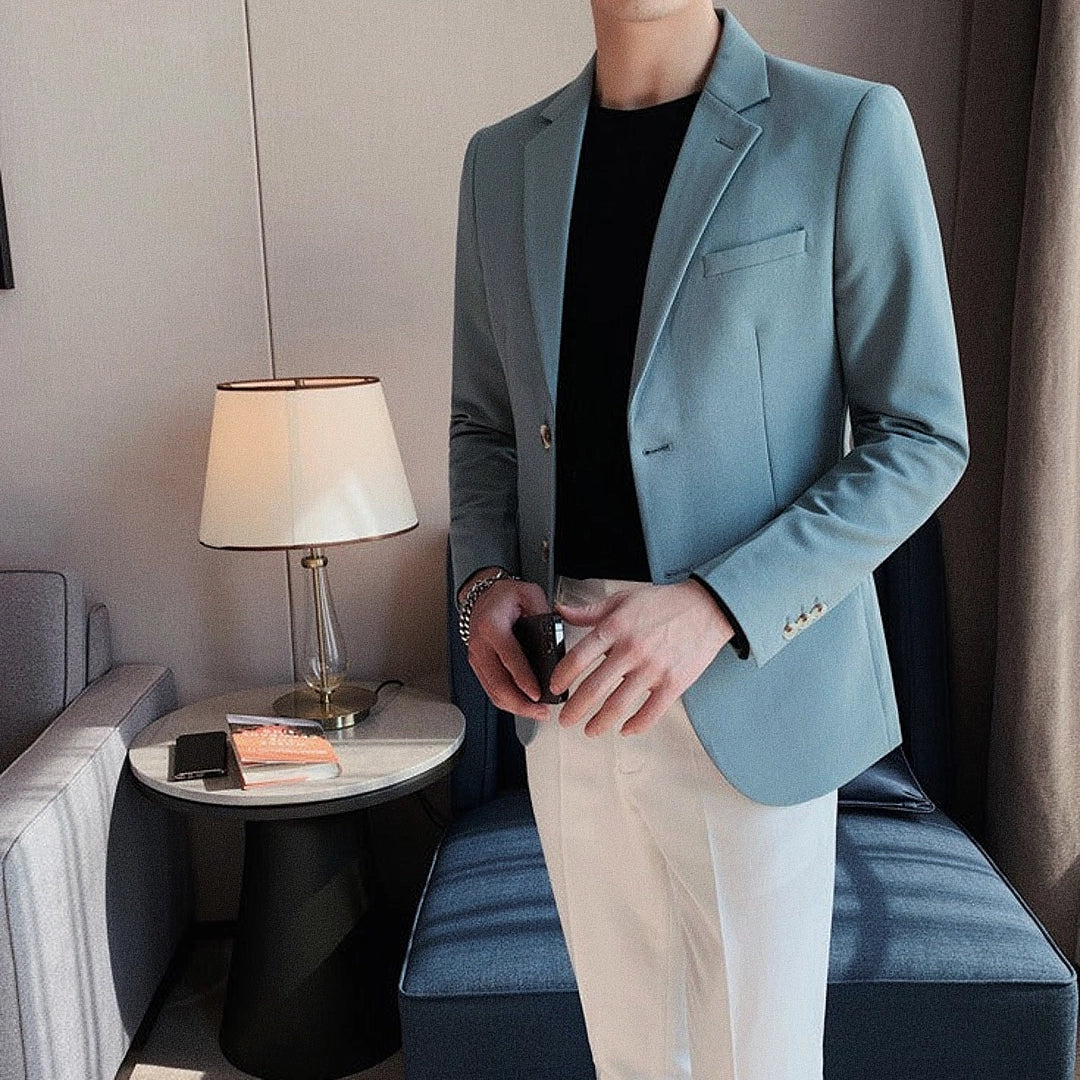 Men's Slim Fit Blazer Smart Casual Lining Silk | Relvorn