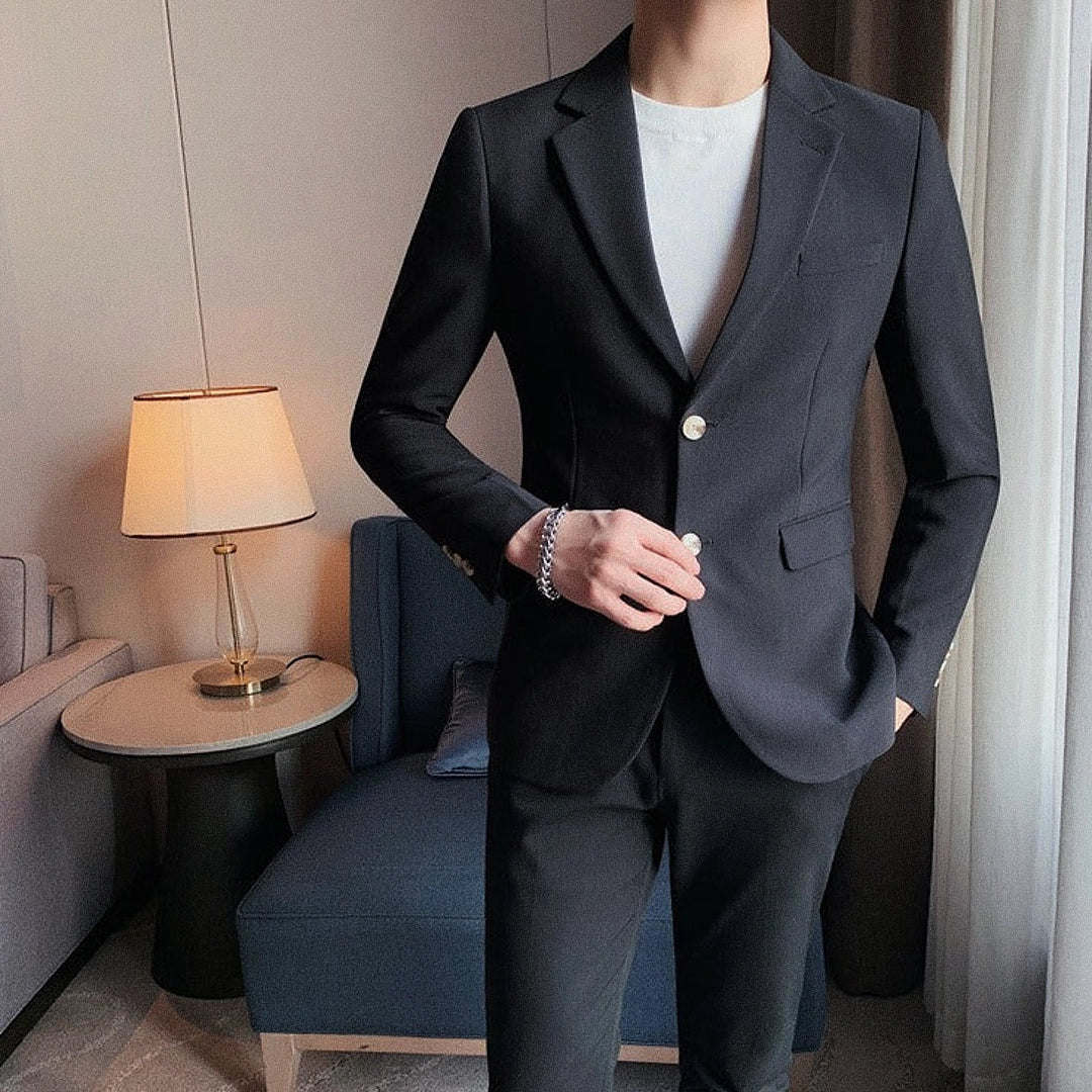 Men's Slim Fit Blazer Smart Casual Lining Silk | Relvorn