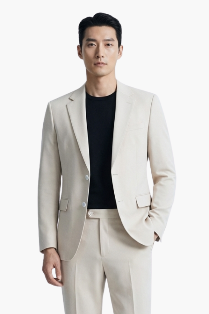 Men's Slim Fit Blazer Vergast with Notch Lapel | Relvorn