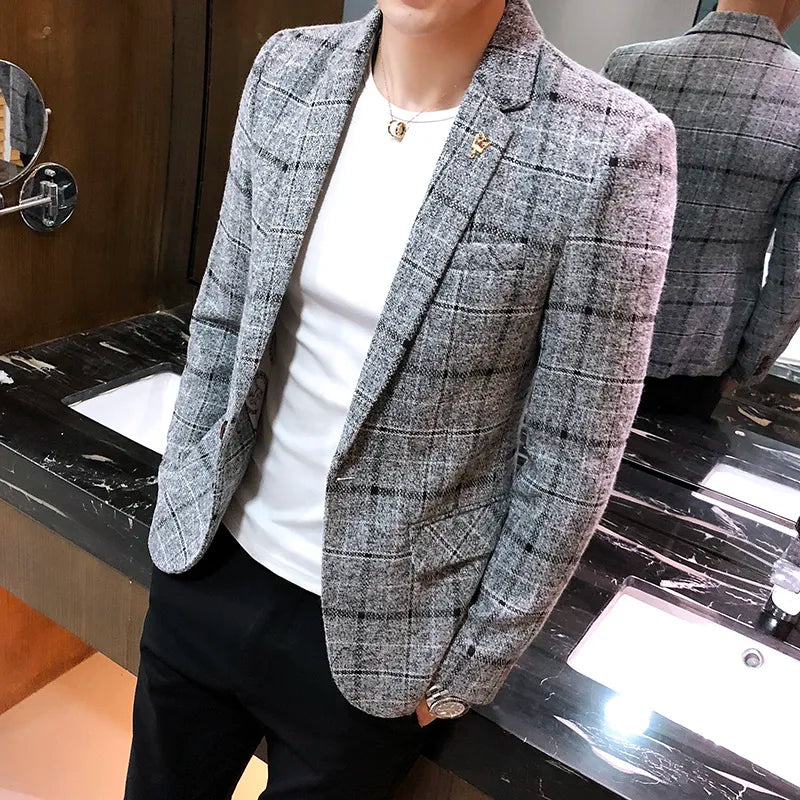 Men's Blazer Checked | Relvorn