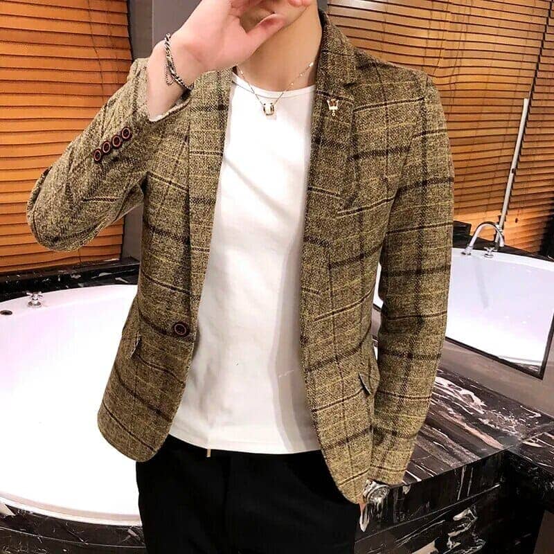 Men's Blazer Checked | Relvorn