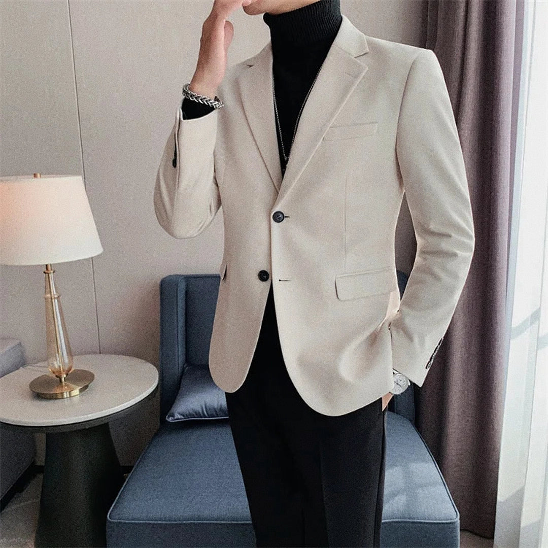 Men's Blazer With Notch Lapel Relaxed Fit | Relvorn
