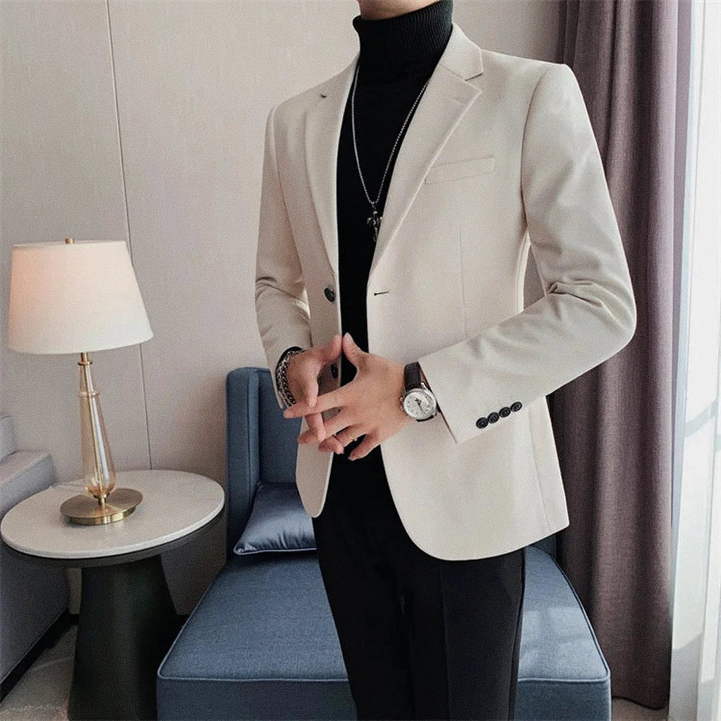 Men's Blazer With Notch Lapel Relaxed Fit | Relvorn