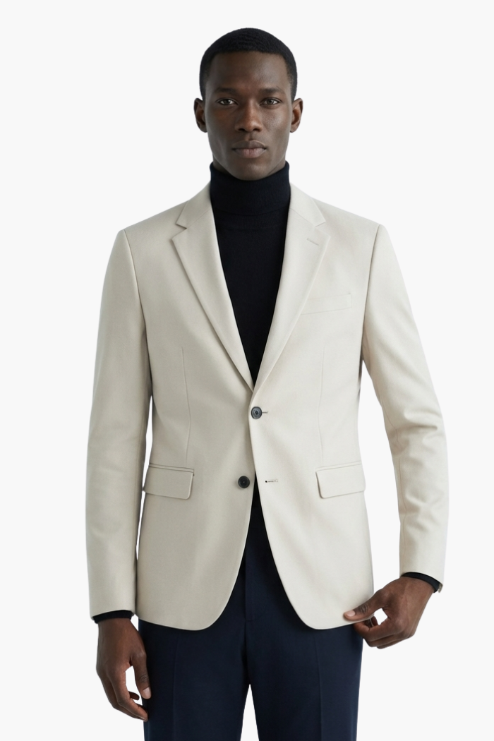 Men's Blazer With Notch Lapel Relaxed Fit | Relvorn