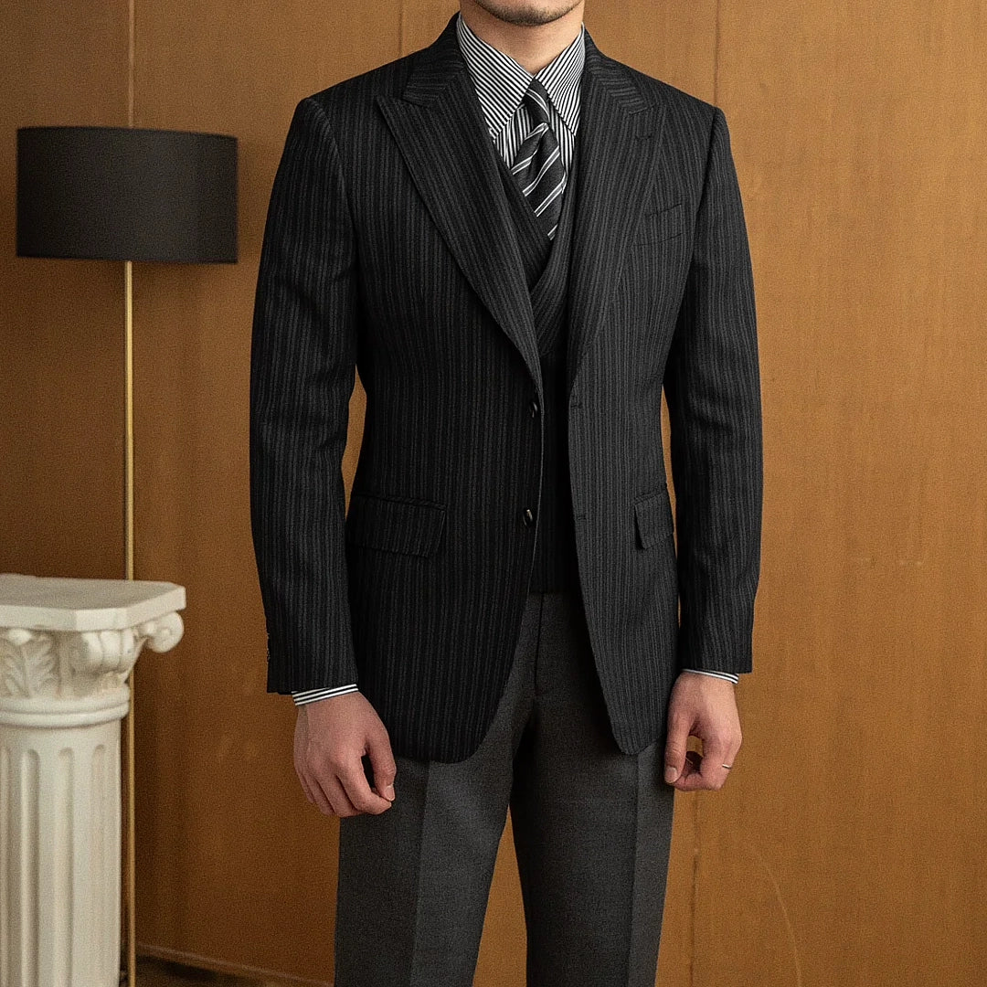 Men's Blazer Striped F001 | Relvorn