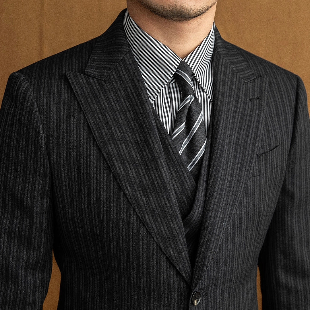 Men's Blazer Striped F001 | Relvorn