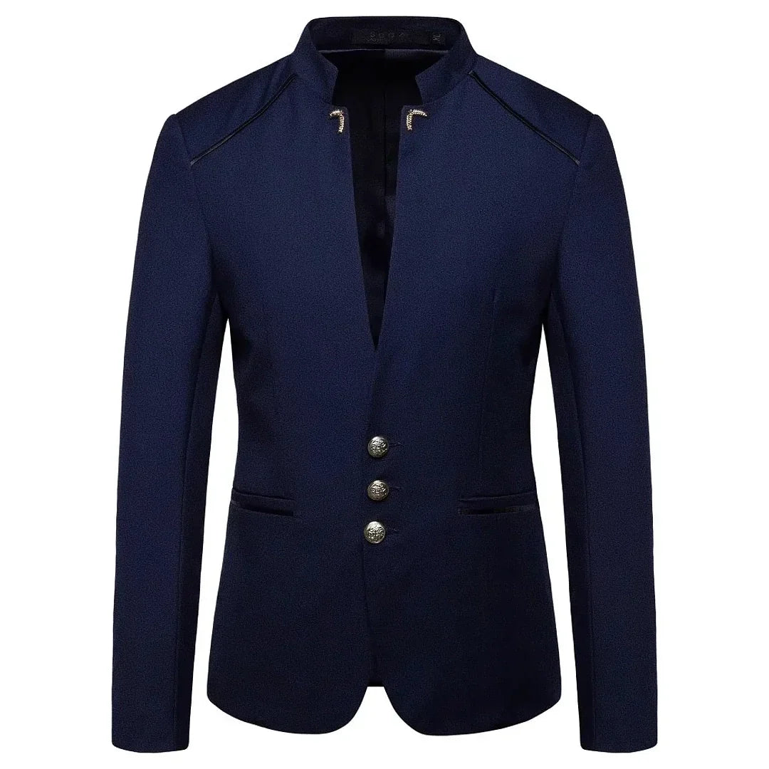 Men's Slim Fit Blazer With Collar Mandarim | Relvorn