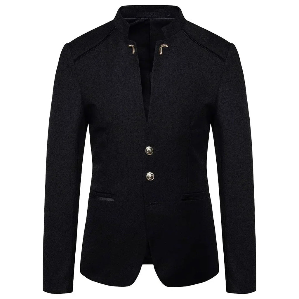 Men's Slim Fit Blazer With Collar Mandarim | Relvorn