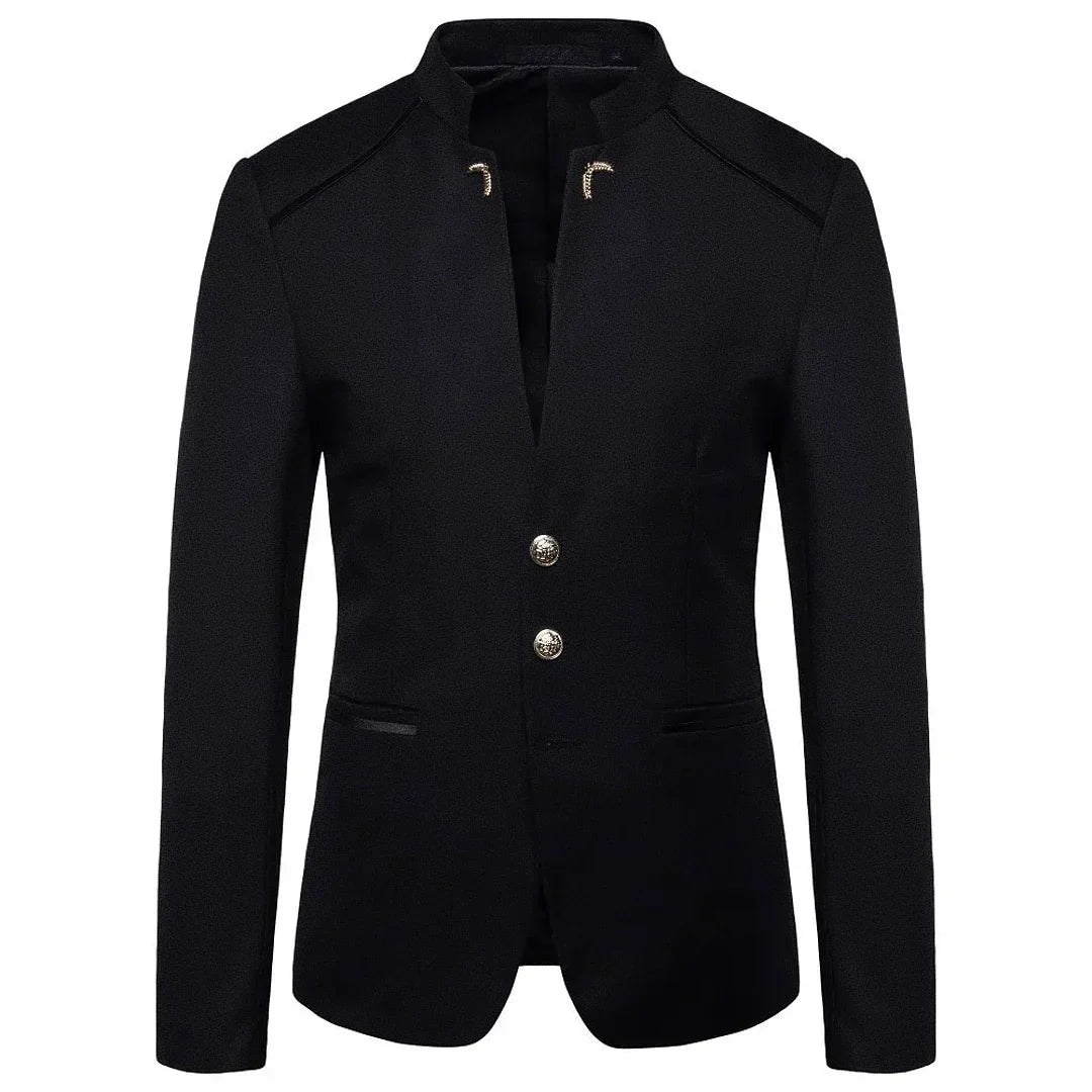 Men's Slim Fit Blazer With Collar Mandarim | Relvorn