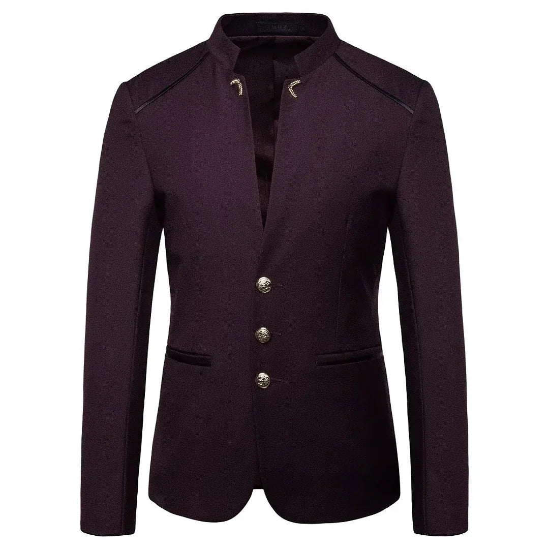 Men's Slim Fit Blazer With Collar Mandarim | Relvorn