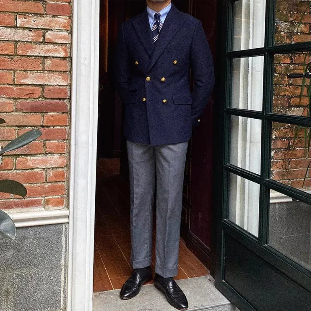 Men's Double-Breasted Blazer F002 | Relvorn