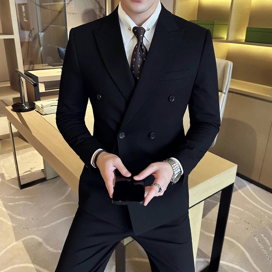 Men's Double-Breasted Blazer F015 | Relvorn