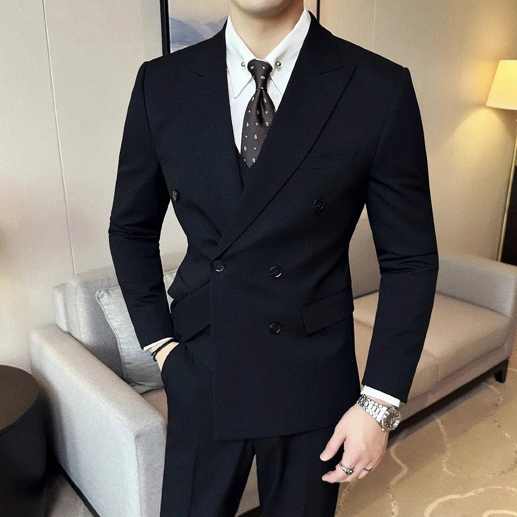 Men's Double-Breasted Blazer F015 | Relvorn