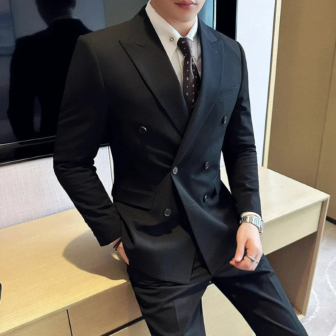 Men's Double-Breasted Blazer F015 | Relvorn