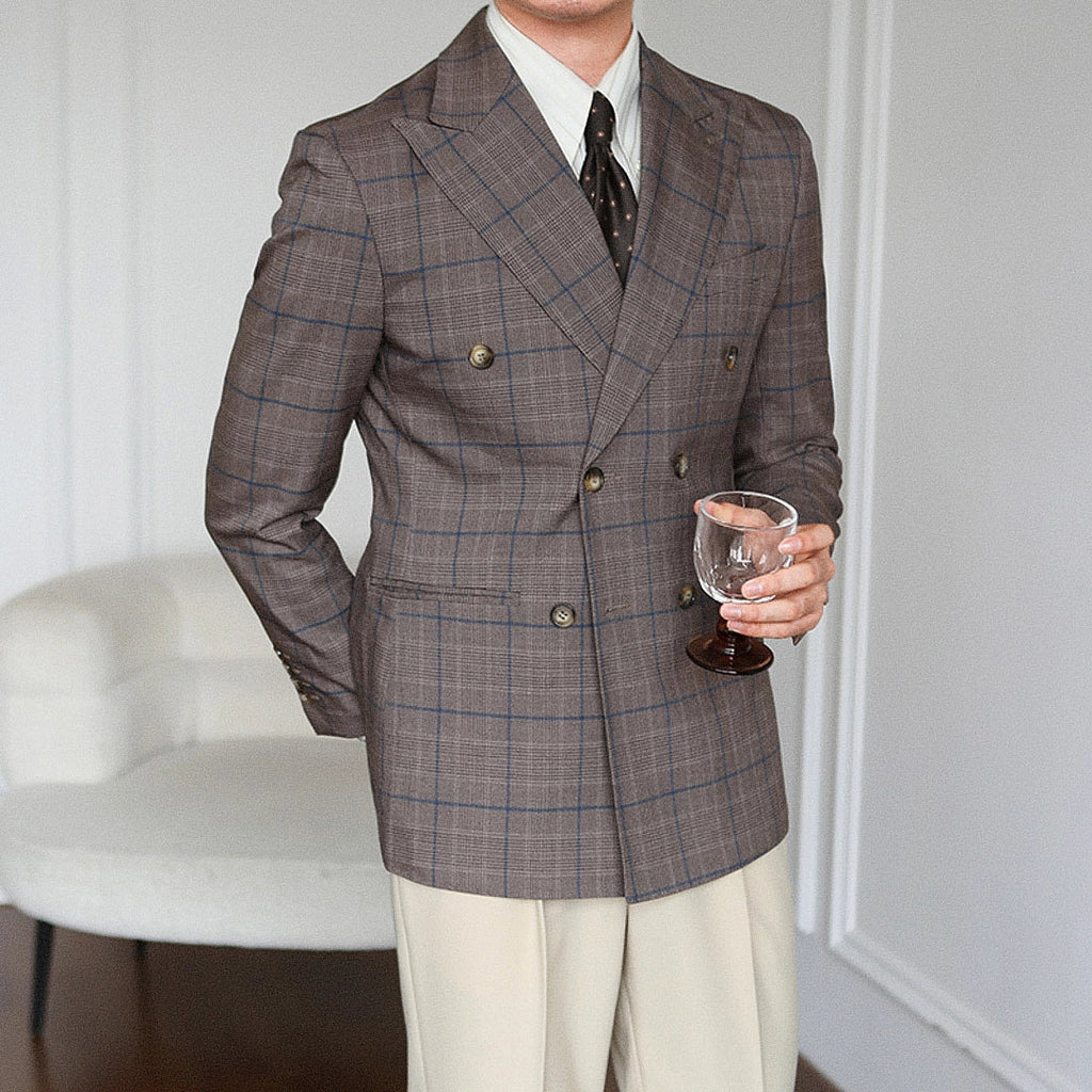 Men's Double-Breasted Blazer F004 | Relvorn