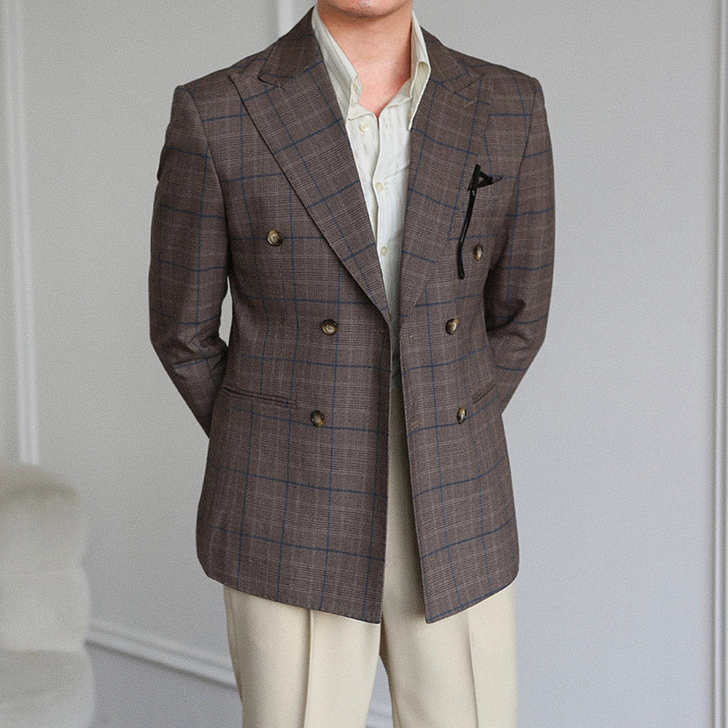 Men's Double-Breasted Blazer F004 | Relvorn
