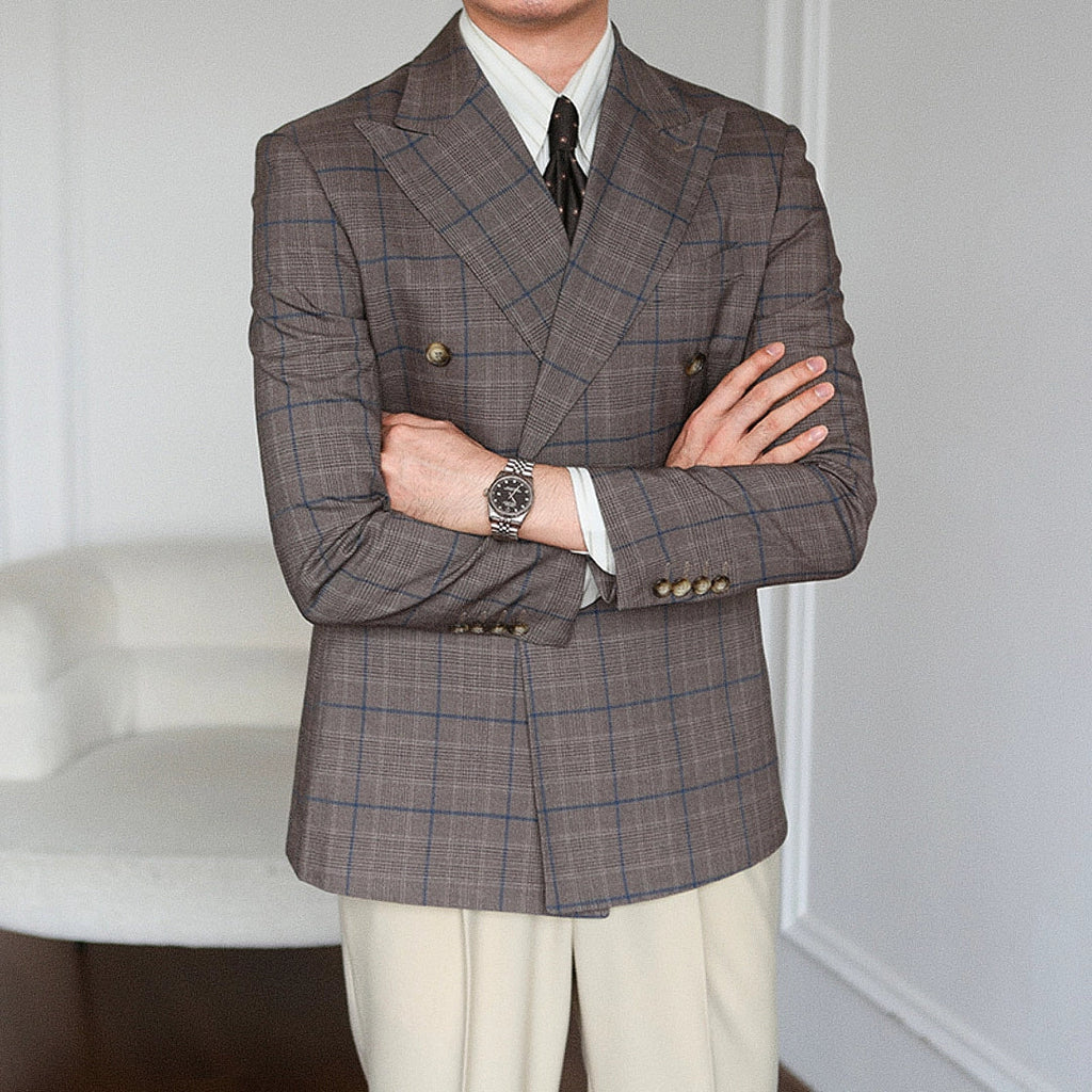 Men's Double-Breasted Blazer F004 | Relvorn