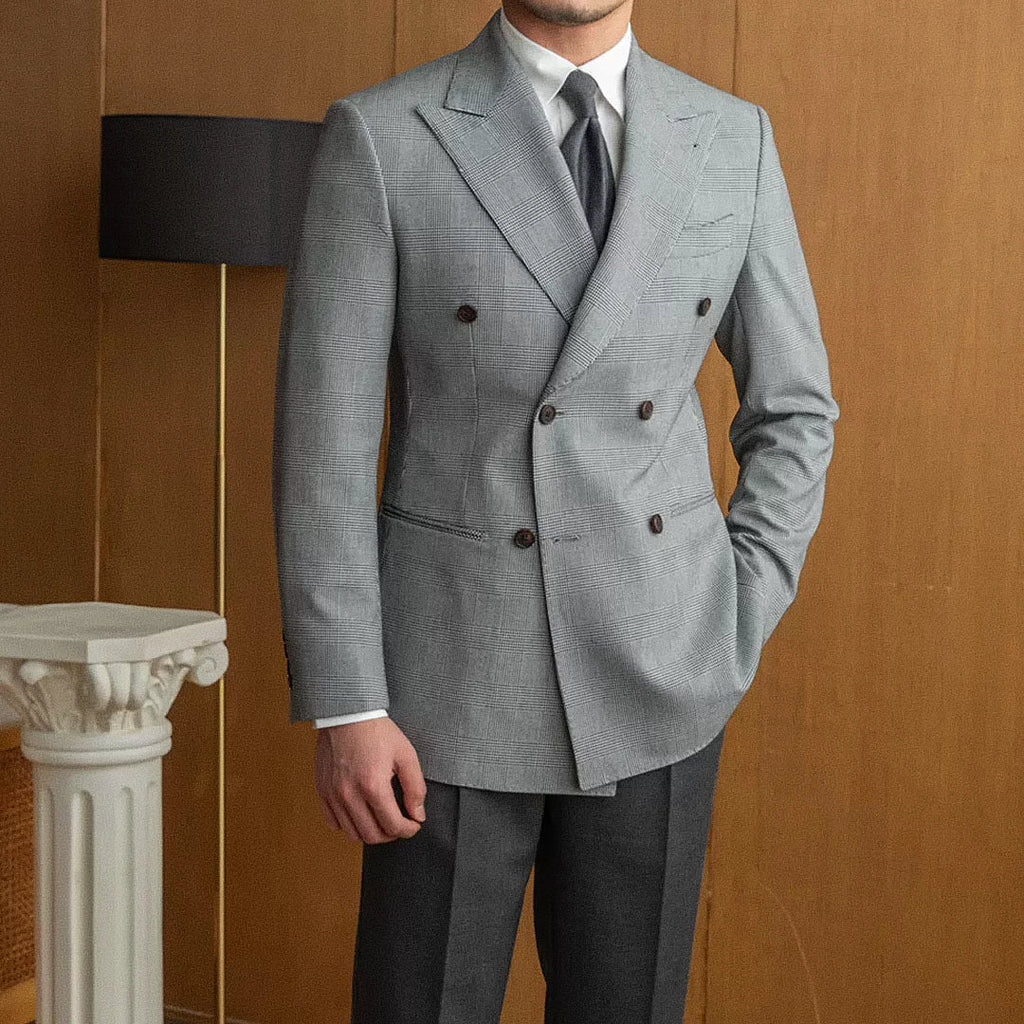 Men's Double-Breasted Blazer F006 | Relvorn