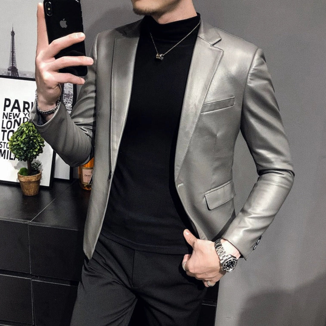 Men's Leather Blazer Lancaster | Relvorn