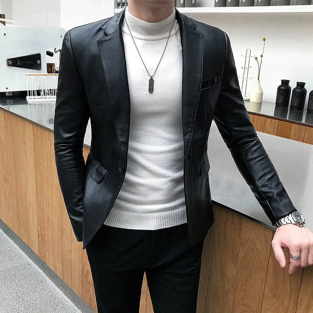Men's Leather Blazer Lancaster | Relvorn