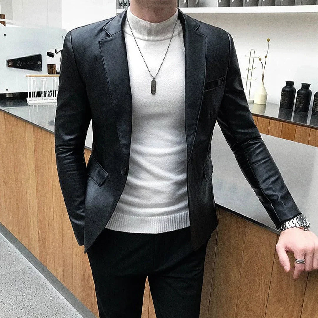 Men's Leather Blazer Lancaster | Relvorn