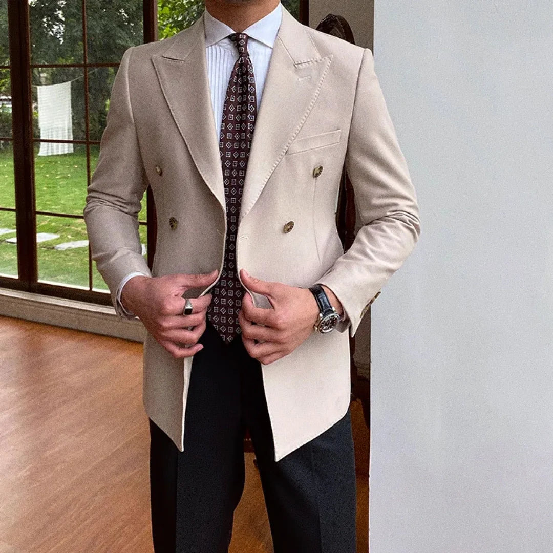 Men's Double-Breasted Blazer F008 | Relvorn