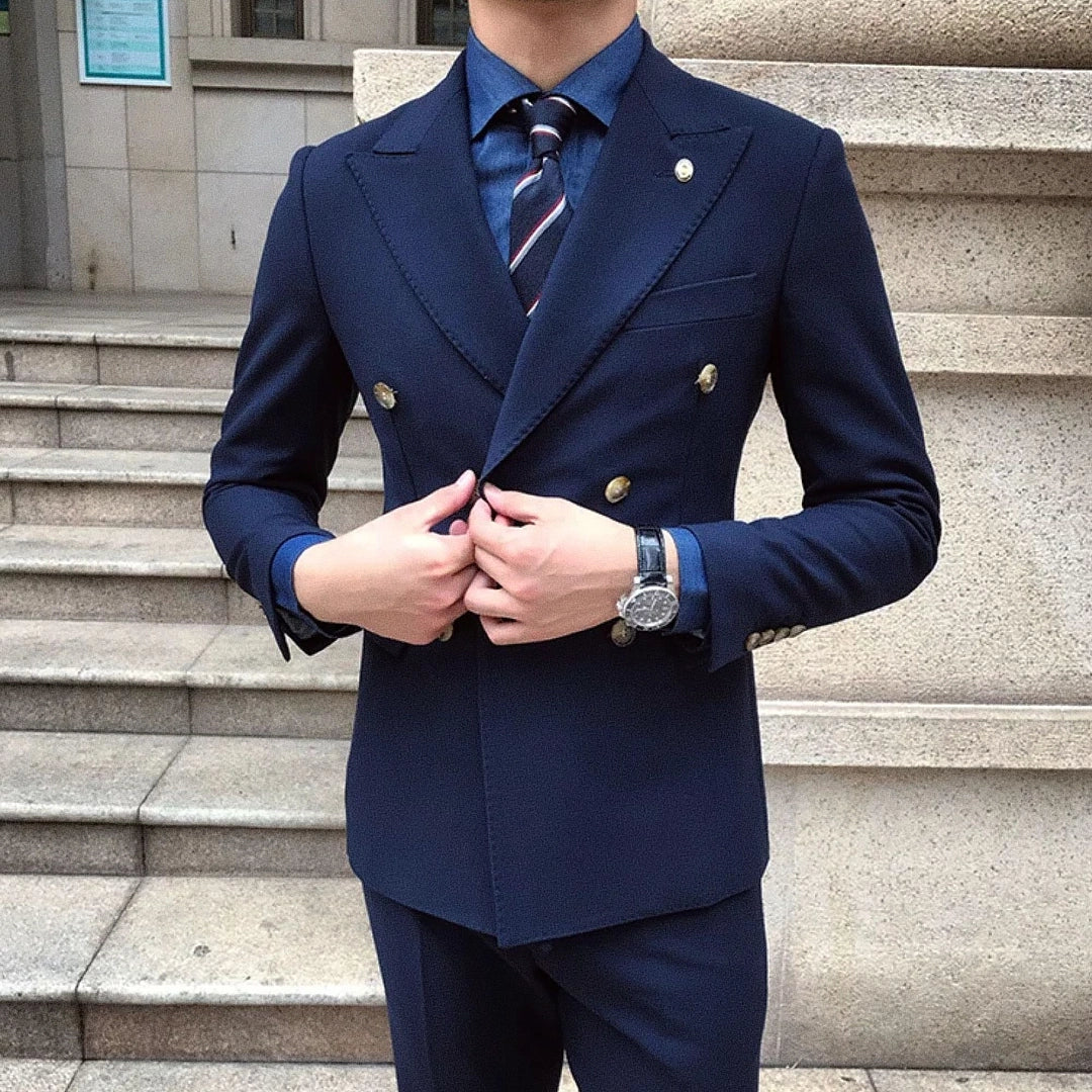 Men's Double-Breasted Blazer F008 | Relvorn