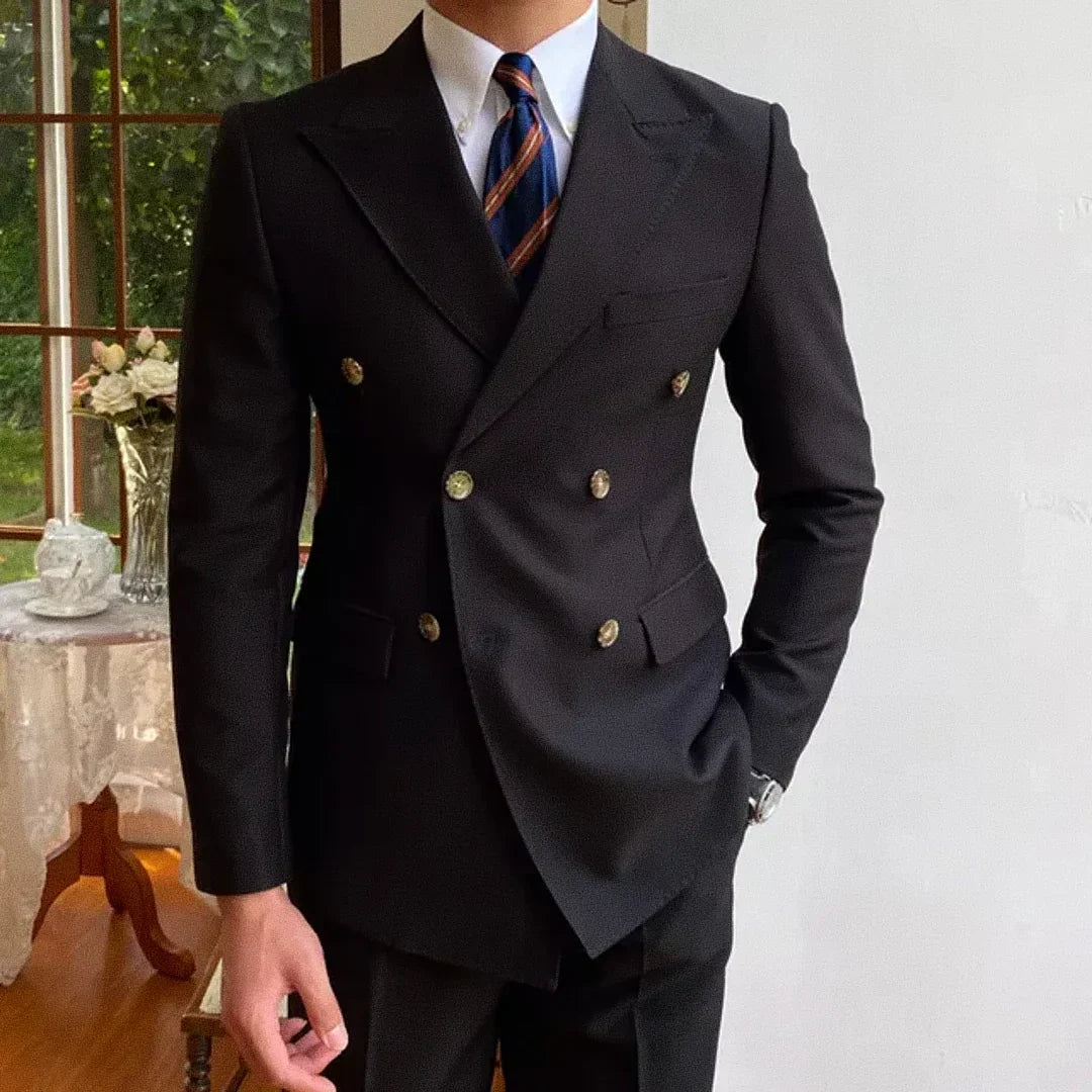 Men's Double-Breasted Blazer F008 | Relvorn