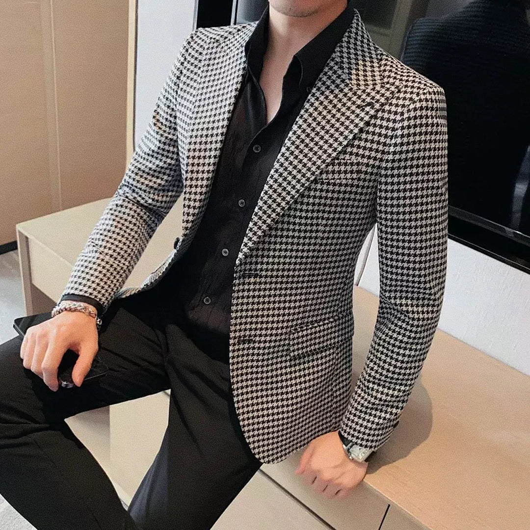 Men's Blazer Checked F019 | Relvorn