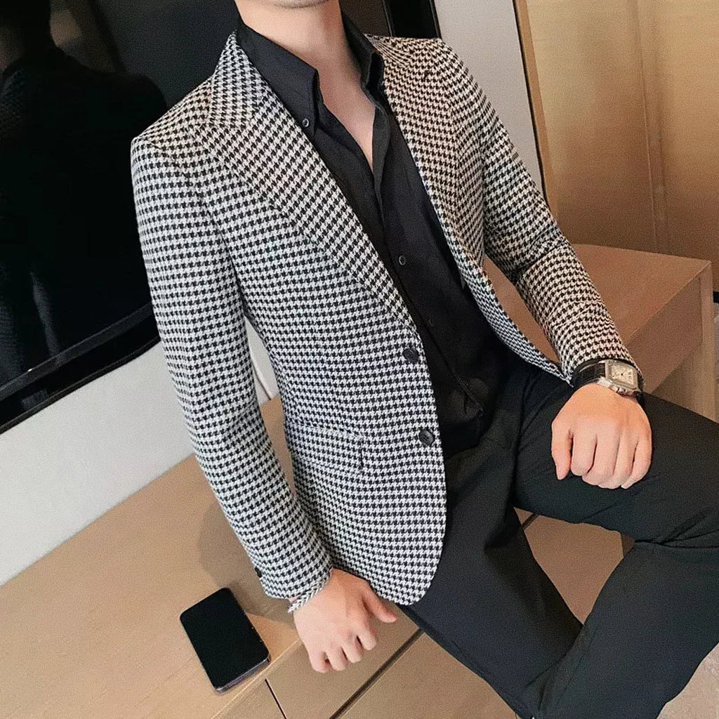 Men's Blazer Checked F019 | Relvorn