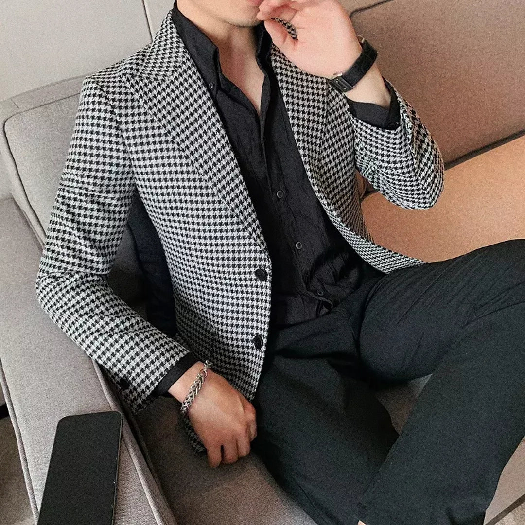 Men's Blazer Checked F019 | Relvorn