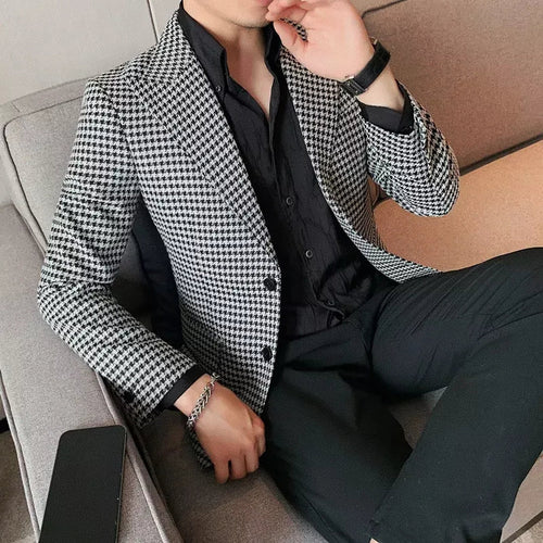 Men's Blazer Checked F019 | Relvorn