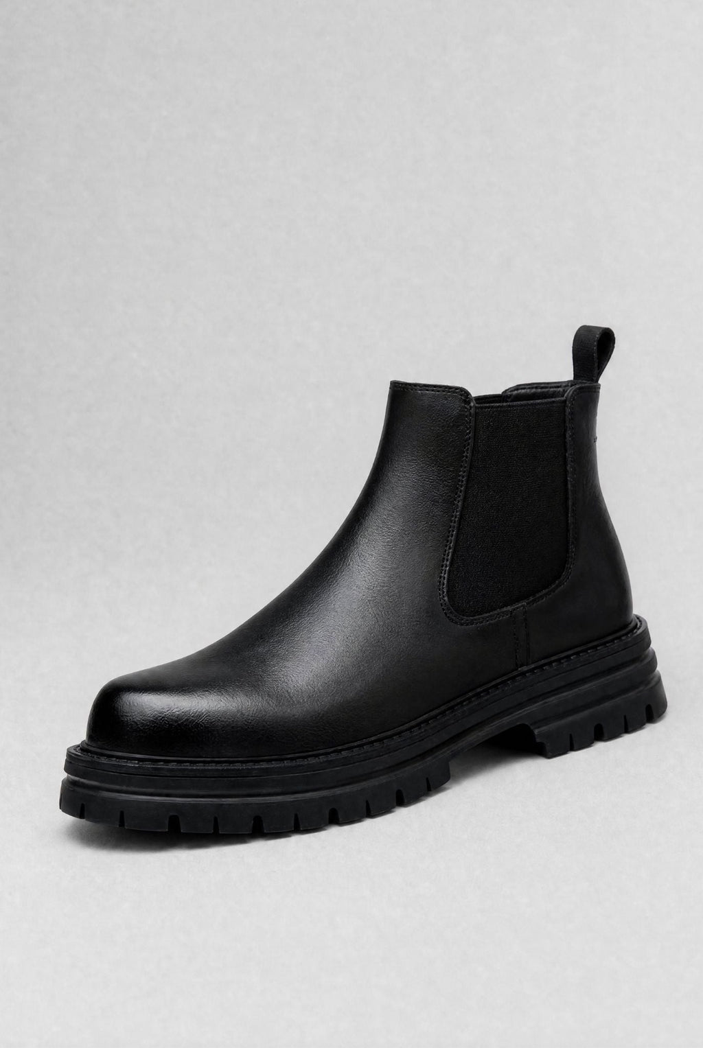 Men's Chunky Sole Leather with Platform Sole Chelsea Boots | Relvorn