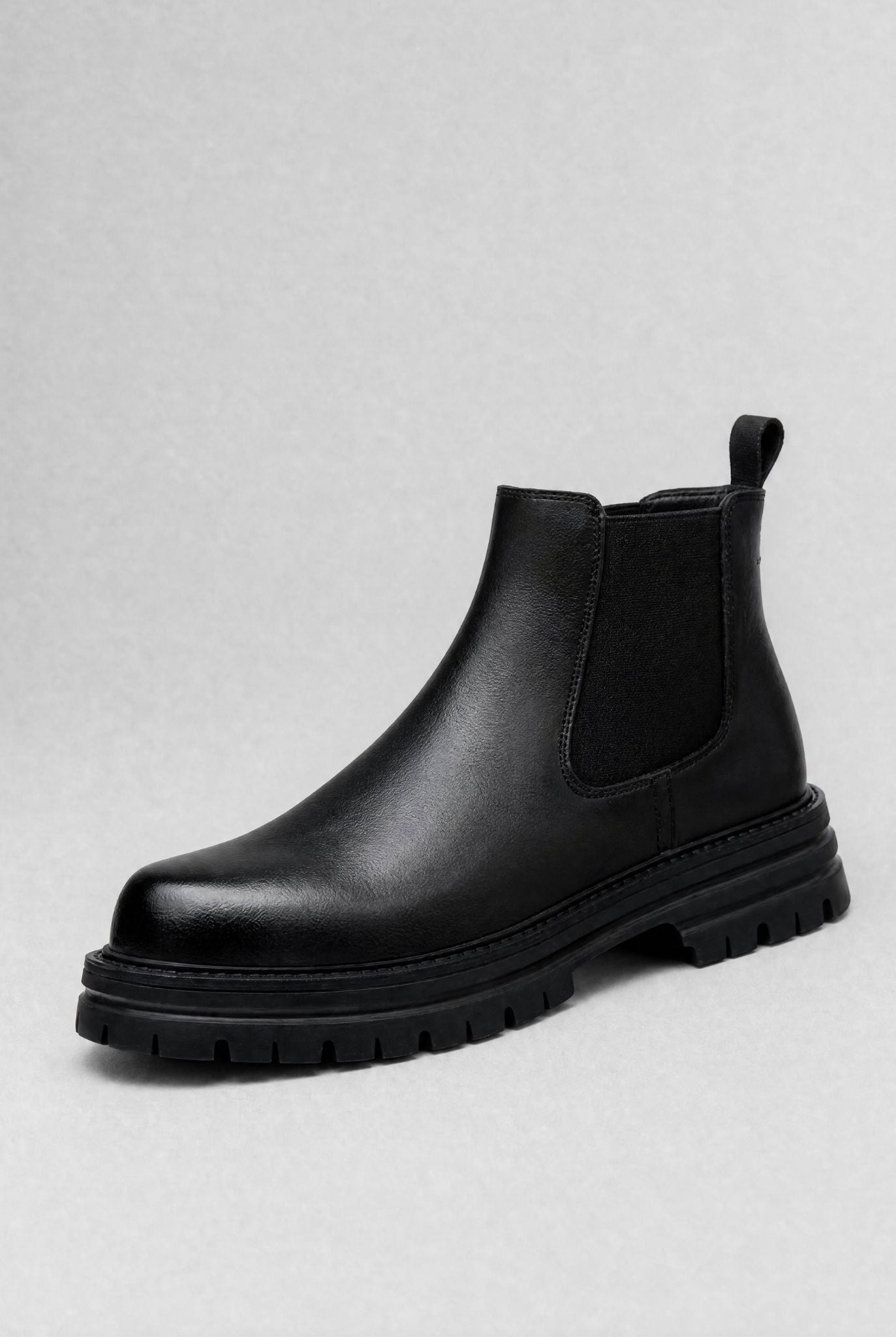 Men's Chunky Sole Leather with Platform Sole Chelsea Boots | Relvorn