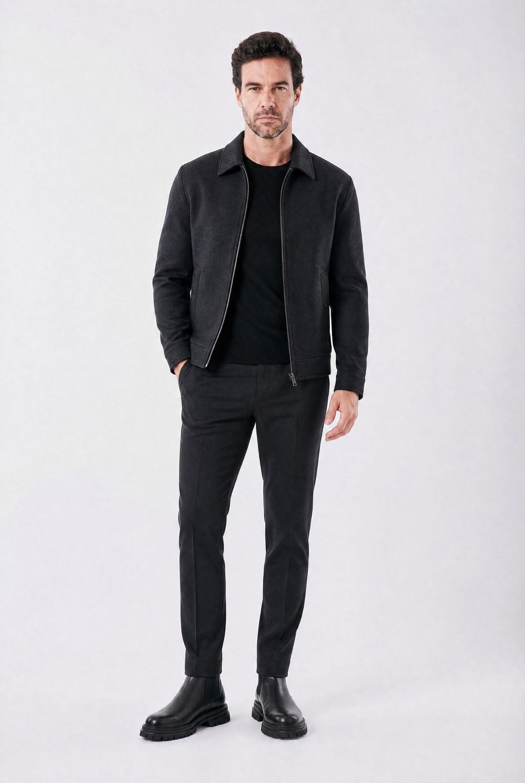 Men's Chunky Sole Leather with Platform Sole Chelsea Boots | Relvorn