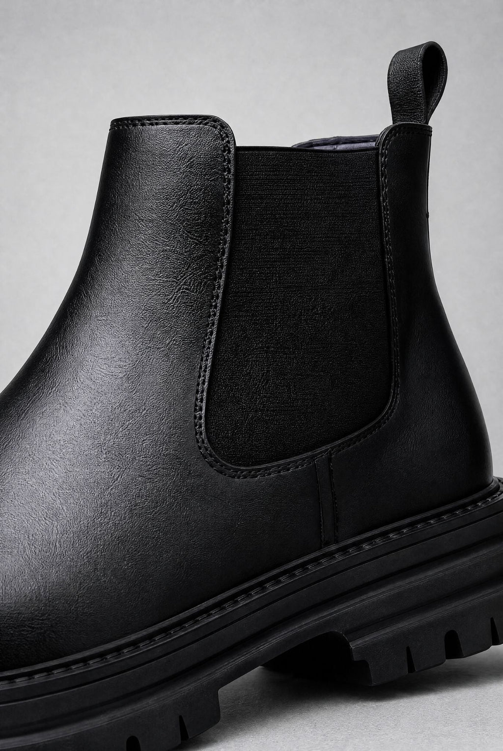 Men's Chunky Sole Leather with Platform Sole Chelsea Boots | Relvorn