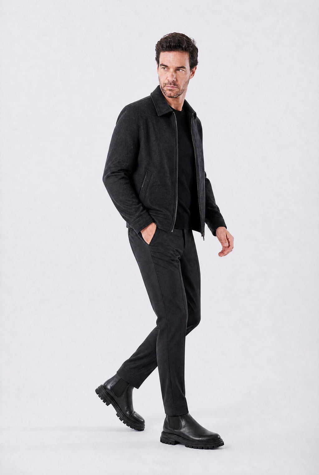 Men's Chunky Sole Leather with Platform Sole Chelsea Boots | Relvorn