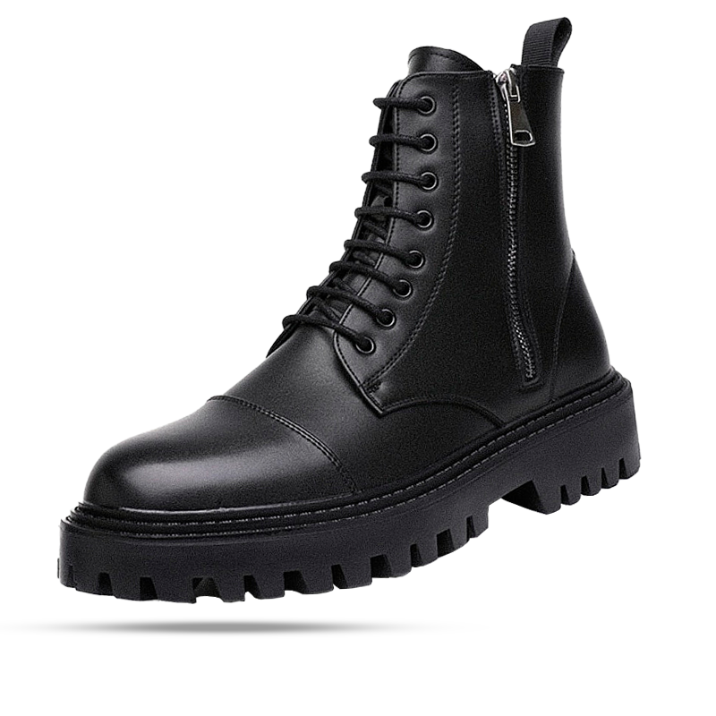 Men's Chunky Sole British Leather with Robust Sole Boots | Relvorn