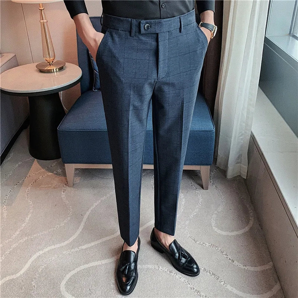 Men's Gurkha Checked Tailored Trousers | Relvorn