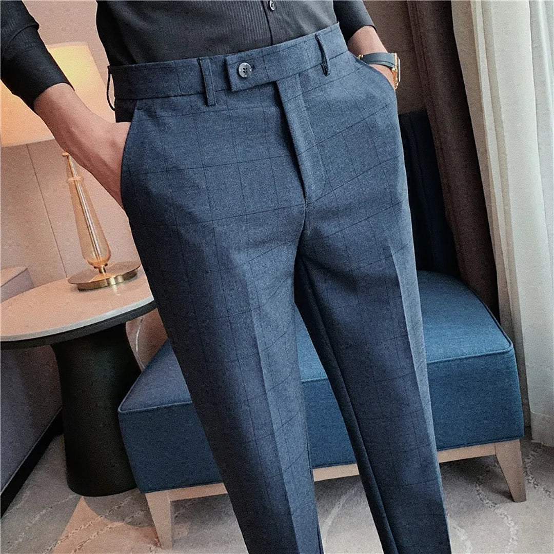 Men's Gurkha Checked Tailored Trousers | Relvorn