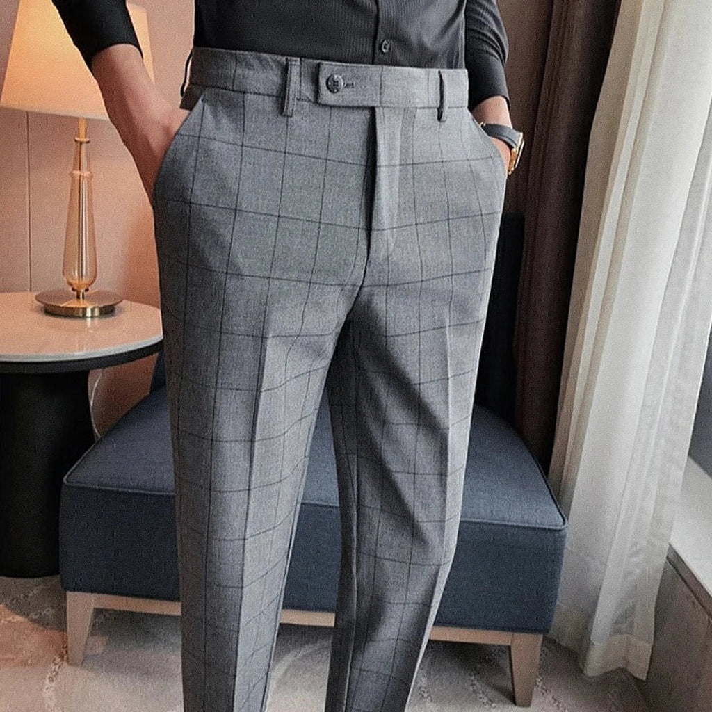 Men's Gurkha Checked Tailored Trousers | Relvorn
