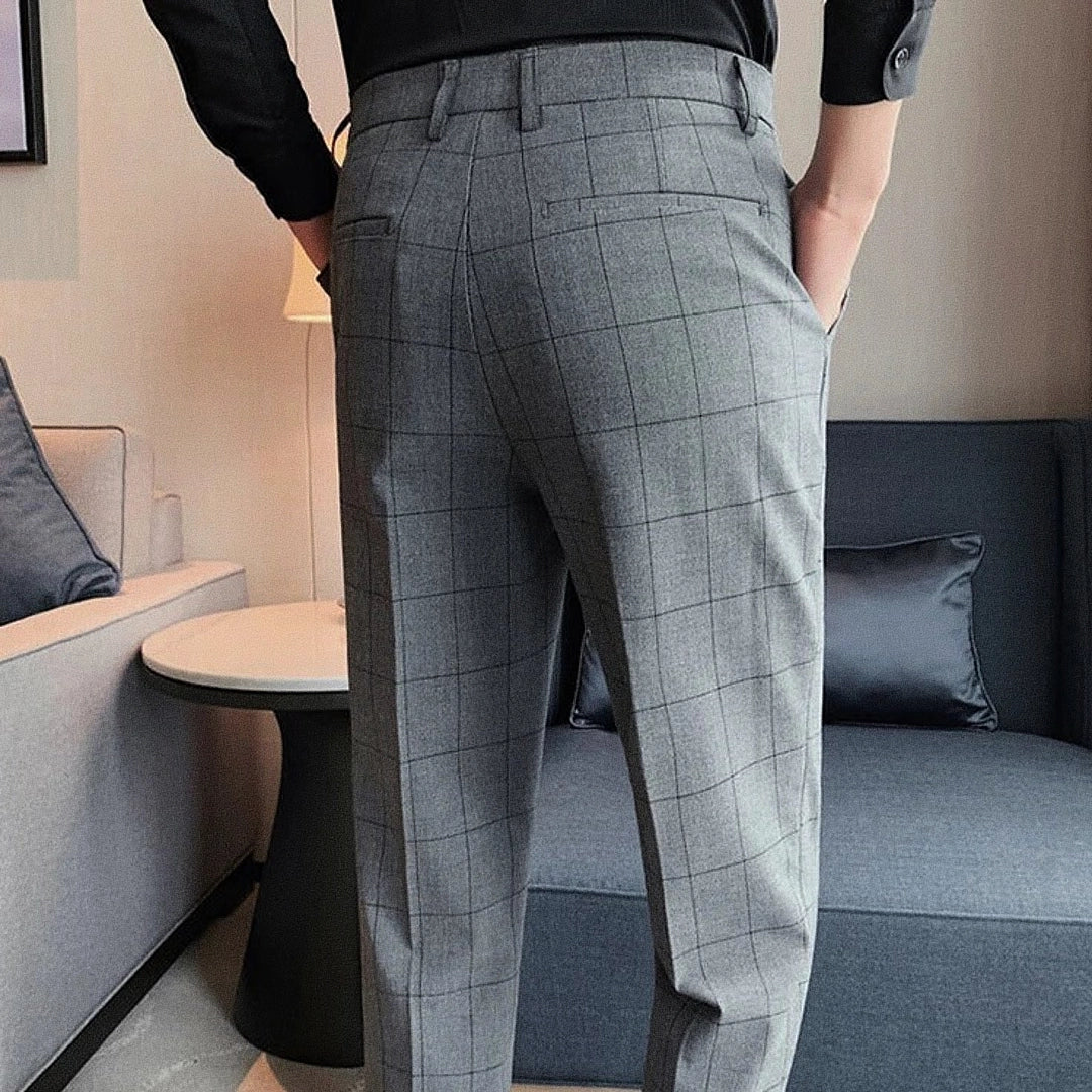 Men's Gurkha Checked Tailored Trousers | Relvorn