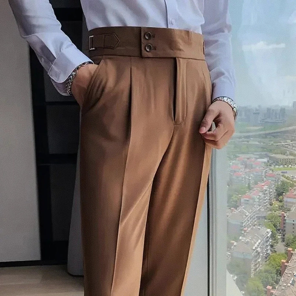 Men's Strap Lateral Tailored Trousers | Relvorn