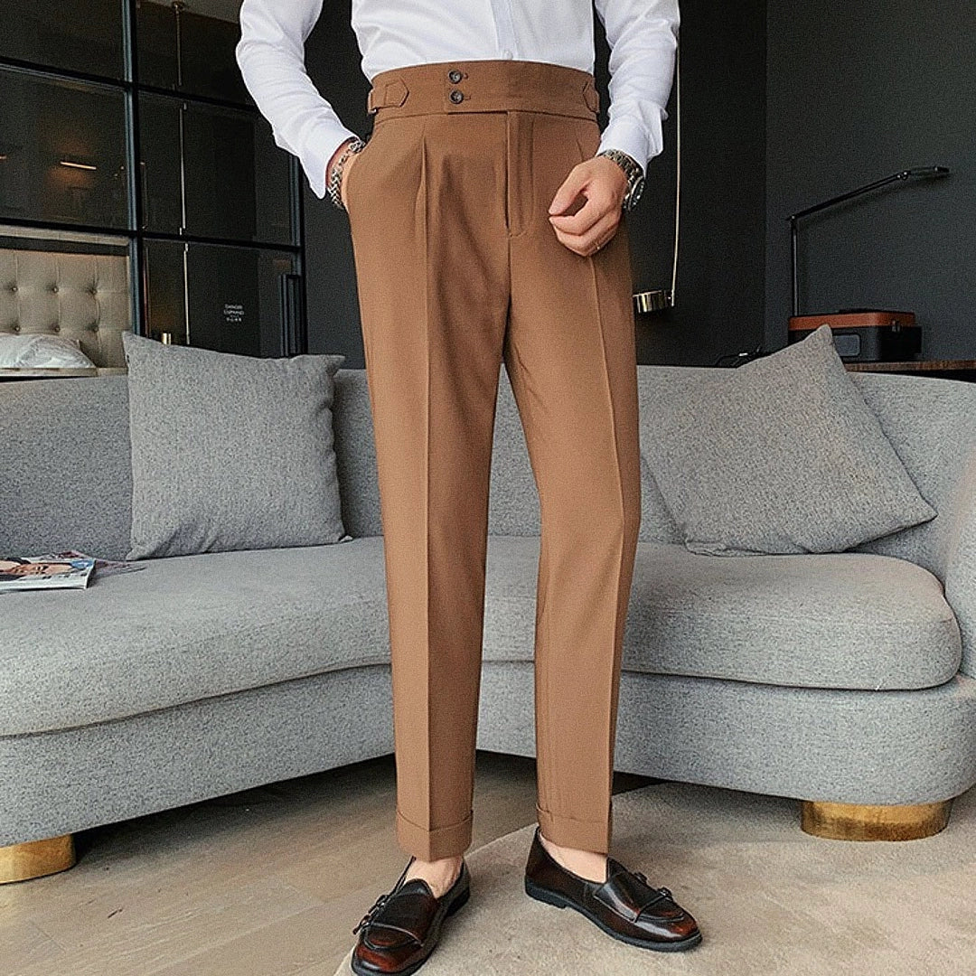 Men's Strap Lateral Tailored Trousers | Relvorn