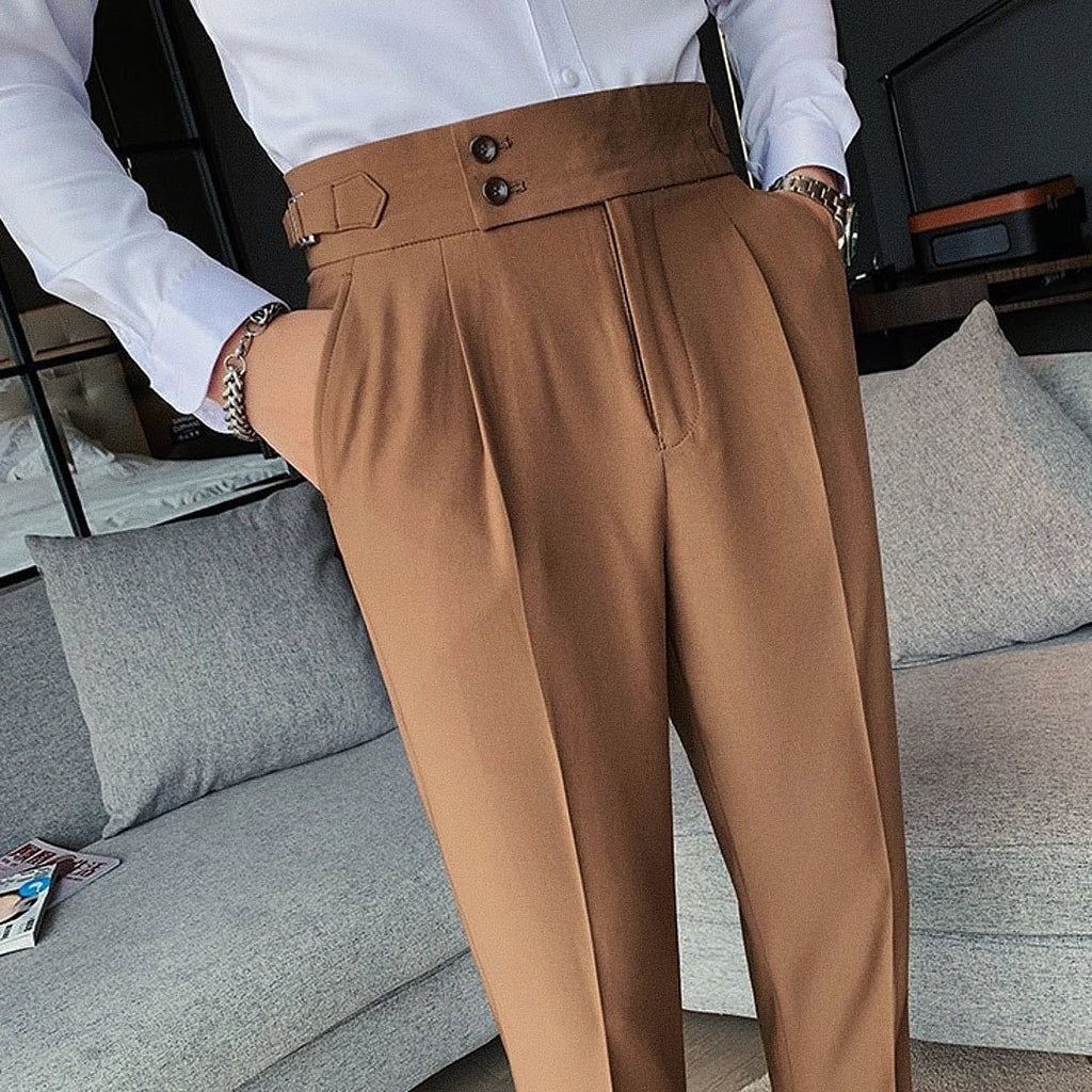 Men's Strap Lateral Tailored Trousers | Relvorn